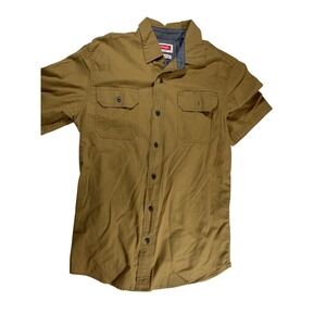Wrangler Flex Comfort Shirt Short Sleeve Button Up Casual Work S